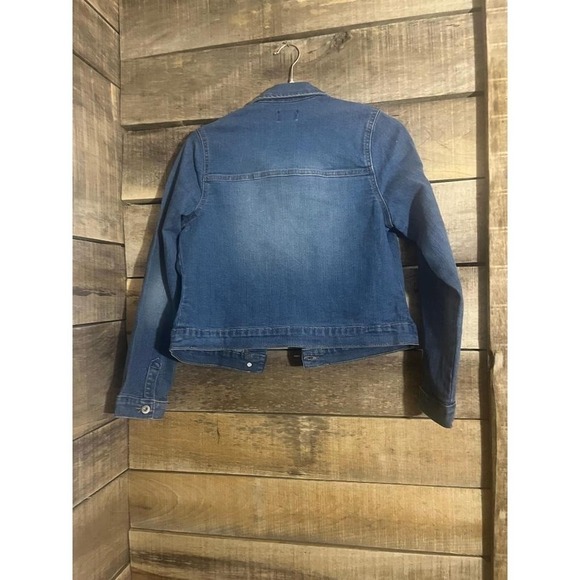 The Childrens Place Girls Denim Jacket Blue Size 14 XLTG Wash Button Front - Picture 3 of 7